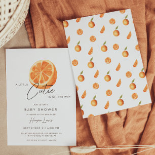 A little Cutie Baby Shower Oranges Invitation