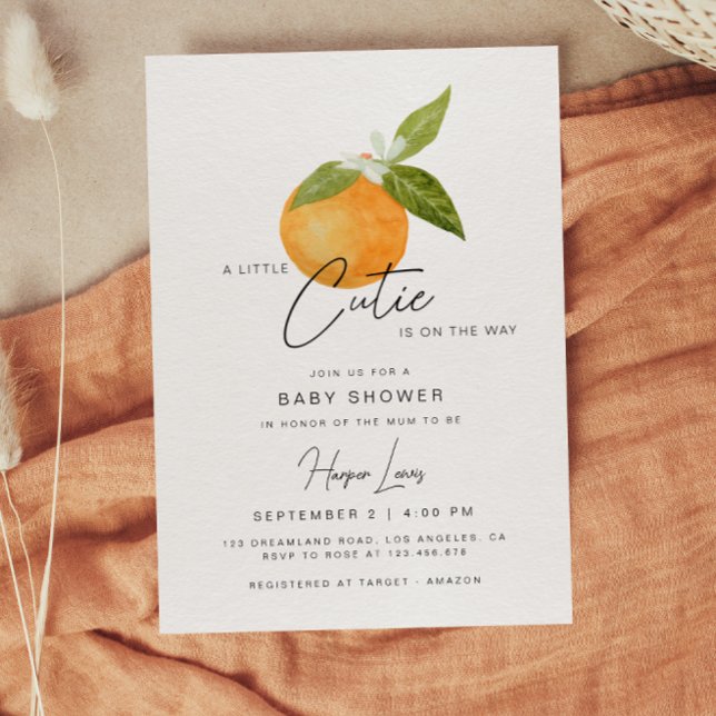 A little Cutie Baby Shower Oranges Invitation (Creator Uploaded)