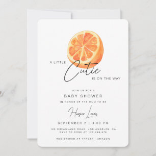 A little Cutie Baby Shower Oranges Invitation