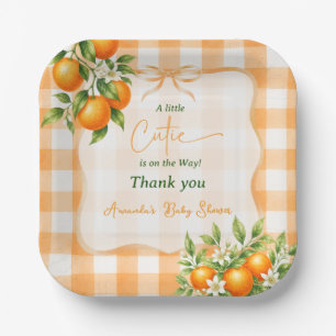 A Little Cutie Baby Shower Paper Plate