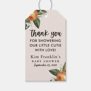 A Little Cutie Clementine BABY SHOWER Favour Gift Tags
