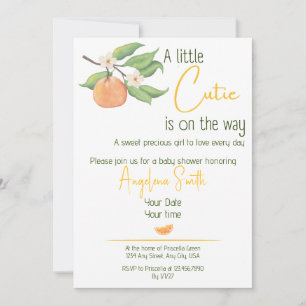 A Little Cutie GIRL baby shower invite