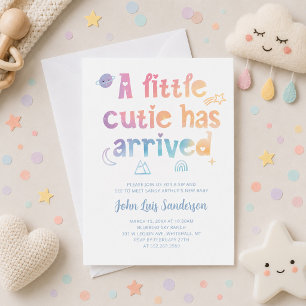A Little Cutie Has Arrived Sip and See Invitation