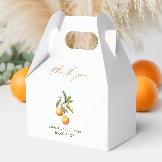 A Little Cutie Is On The Way Baby Shower Gable Favor Box (Creator Uploaded)