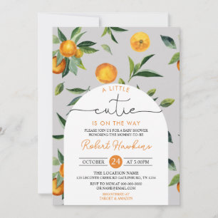 A Little Cutie is on the way Baby Shower Invitatio Invitation