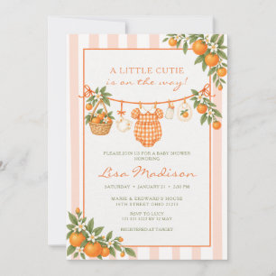 A Little Cutie Is on the Way Baby Shower Invitation