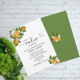 A little cutie is on the way baby shower  invitation