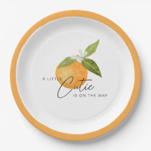 A little cutie is on the way Baby shower  Paper Plate