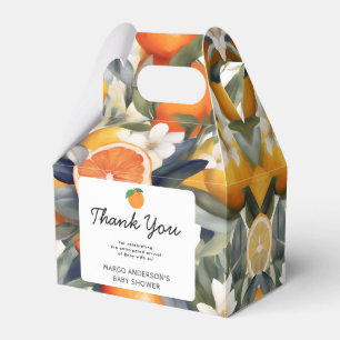 A Little Cutie is on the Way Citrus Baby Shower Favor Box