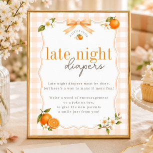 A Little Cutie Late Night Diapers Sign