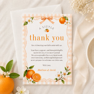 A Little Cutie On the Way Neutral Baby Shower Thank You Card