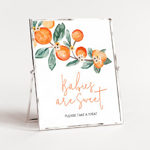 A Little Cutie on the Way Orange Babies are Sweet Poster
