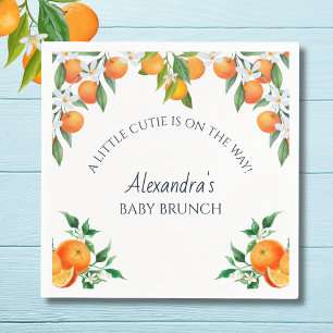 A Little Cutie Orange Citrus Baby Brunch Napkin