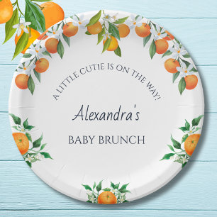 A Little Cutie Orange Citrus Baby Brunch   Paper Plate