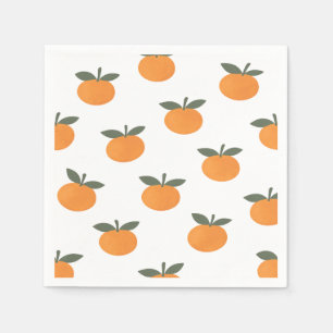 A Little Cutie Orange Gender Neutral Baby Shower Napkin
