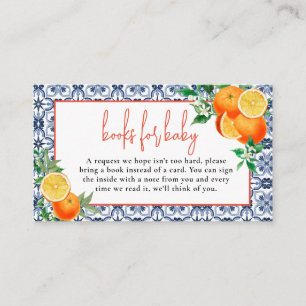 A Little Cutie Orange Positano Books for Baby  Enclosure Card