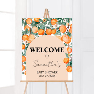 A Little Cutie Orange Welcome Sign