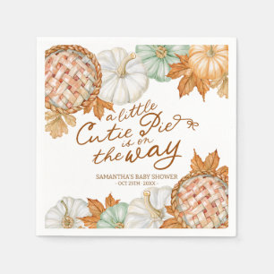 A Little Cutie Pie Fall Baby Shower Napkin
