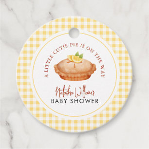 A little cutie pie is on the way baby shower favour tags