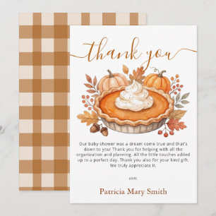 A Little Cutie Pie Is On The Way Baby Shower  Thank You Card