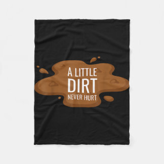 A little dirt hurt kids mud play graphic boys  fleece blanket