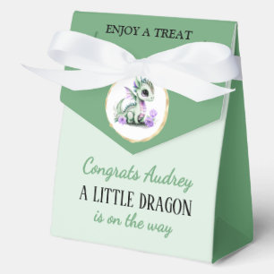 A Little Dragon Is On The Way 4"w x 2"l x 5"h Favor Box