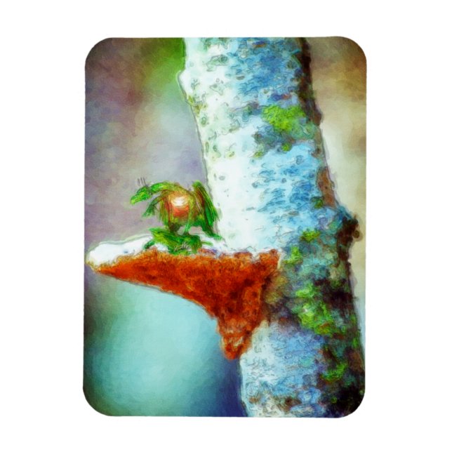 A Little Dragon Sleeps Magnet (Vertical)
