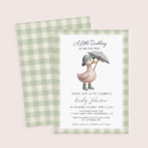 A Little Duckling Cute Duck Baby Shower Invitation