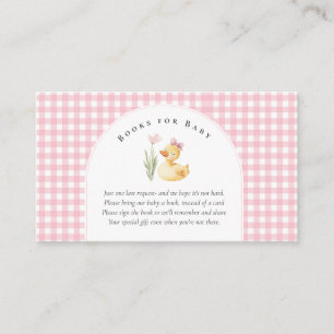 A Little Duckling is on the Way Bow Baby Shower  Enclosure Card