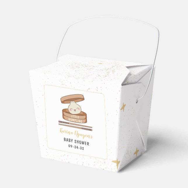 A Little Dumpling Baby Shower Favor Box (Front Side)
