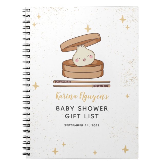 A Little Dumpling Baby Shower Gift List Notebook (Front)