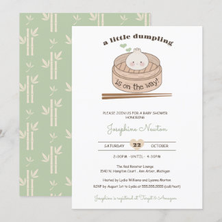 A Little Dumpling Bao Baby Shower Invitation