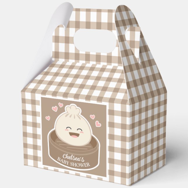 A Little Dumpling is On The Way Baby Shower Favor Box (Front)