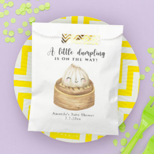 A little dumpling is on the way baby shower favour bag