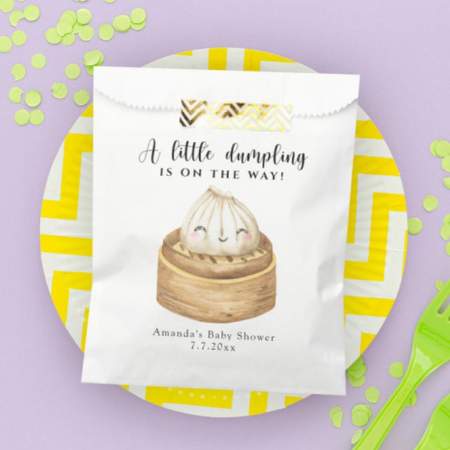 A little dumpling is on the way baby shower favour bag (Creator Uploaded)
