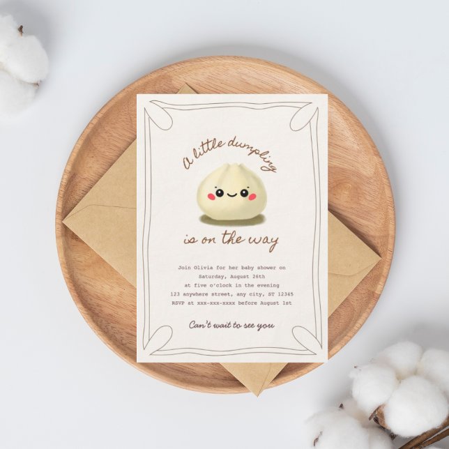 A little dumpling is on the way baby shower invitation (Creator Uploaded)