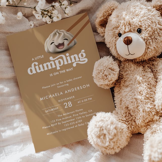 A Little Dumpling Is On The Way Baby Shower Invitation (Creator Uploaded)