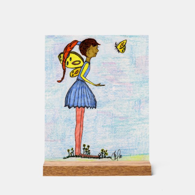 A little fairy and butterfly  acrylic sign (Front)