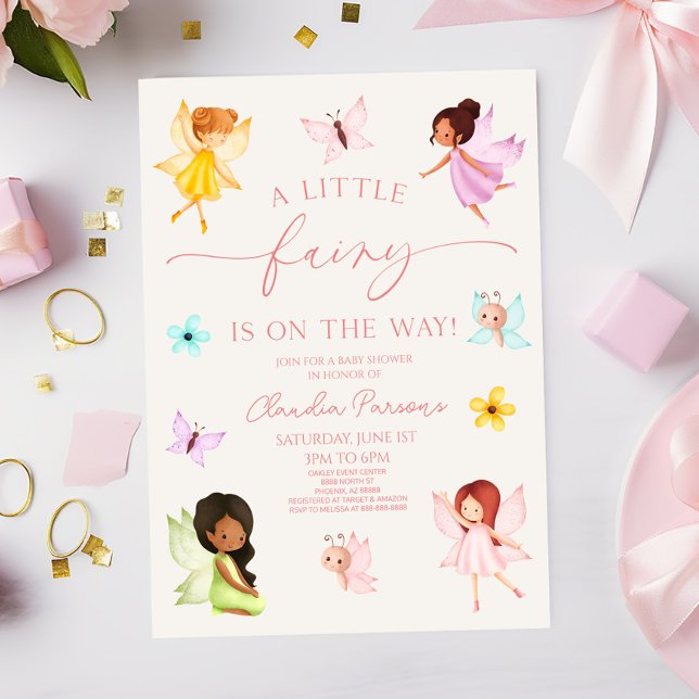 A Little Fairy Is On The Way! Baby Shower Invitation (Creator Uploaded)