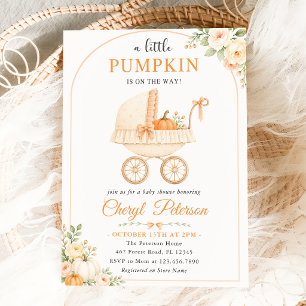 A Little Fall Pumpkin Baby Shower Invitation