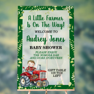 A Little Farmer Is On The Way Baby Shower Acrylic Sign