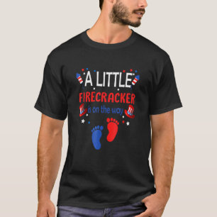 A Little Firecracker Is On The Way 4th Of July Pre T-Shirt