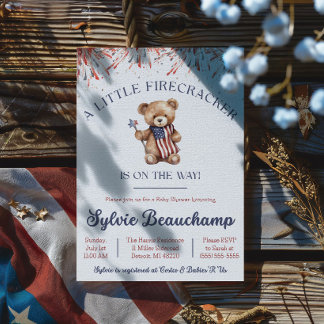 A Little Firecracker is on the Way! Baby Shower Invitation