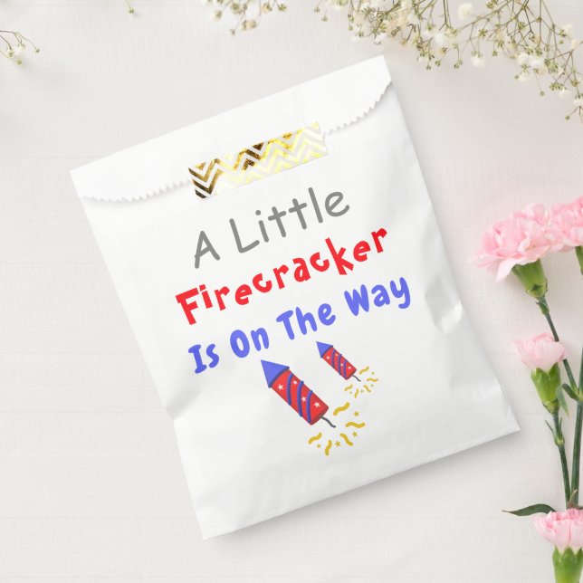 A Little Firecracker Is On The Way Favour Bag (Sealed)
