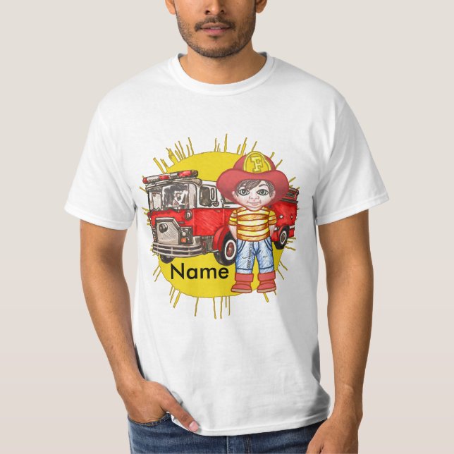 A Little Firefighter  T-Shirt (Front)