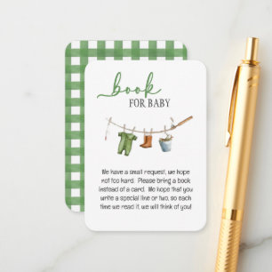 A Little Fisherman Baby Shower Book for Baby Enclosure Card