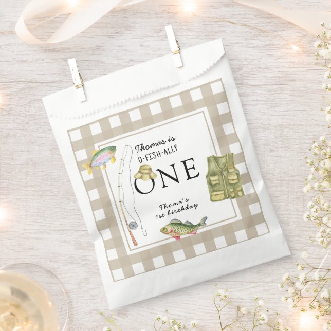 A little Fisherman Birthday Party Favour Bag (Clipped)