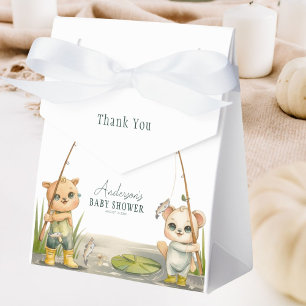 A Little Fisherman Is Reeling in Joy Baby Shower F Favor Box