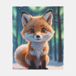 A Little Foxy Fleece Blanket