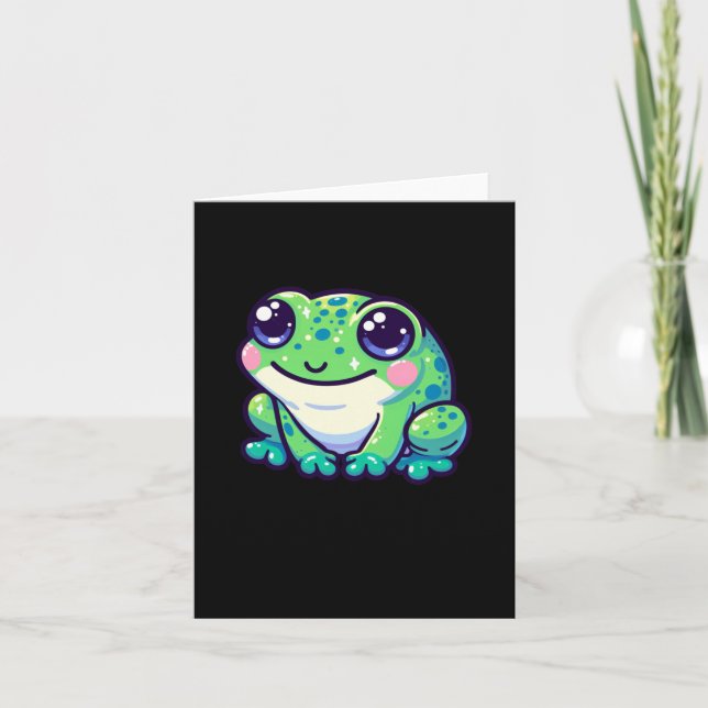 A Little Frog Sticker  Card (Front)